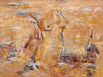 'Melodía femenina I' · óleo sobre tabla · 60x80
